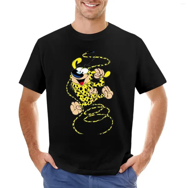 Polos masculinos Marsupilami - Camiseta de primavera Plus Size Roupas estéticas Roupas fofas Camisetas gráficas masculinas vintage