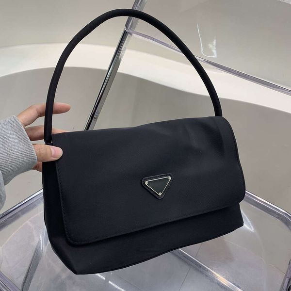 Qiao ge bolsa feminina de grande capacidade, bolsa de ombro casual simples de nylon com grande capacidade, bolsa de axilas fashion 75% atacado de fábrica