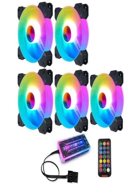 COOLMOON FYH Computergehäuse, PC-Lüfter, RGB-Einstellung, 120 mm, leise, IR-Fernbedienung, neuer Computerkühler, RGB-CPU-Gehäuselüfter 5867789