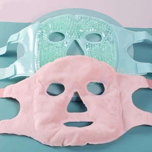 Takım Buz Jel Yüz Maskesi Anti Kırışıklık Rahatlatıcı Yorgunluk Cilt Sıkılaştırma Spa Sıcak Soğuk Terapi Buz Paketi Soğutma Masajı Güzellik Cilt Araçları