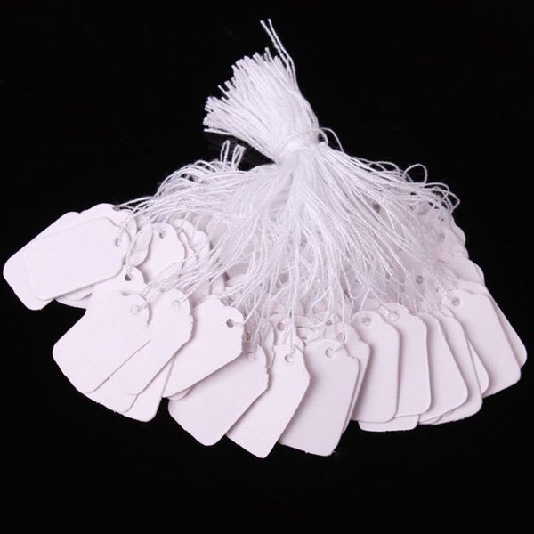 1000 peças etiquetas de preço de papel de etiqueta de corda para roupas de produtos de joias 22x13mm3025