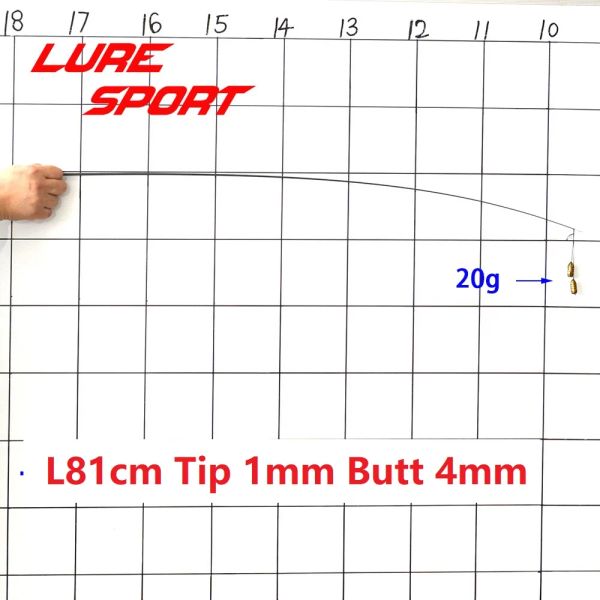 Canne LureSport 4 pezzi 73 cm 75 cm 81 cm Canna in carbonio solido Punta vuota senza vernice Componenti per la costruzione di aste Canna da pesca Riparazione Accessori fai da te