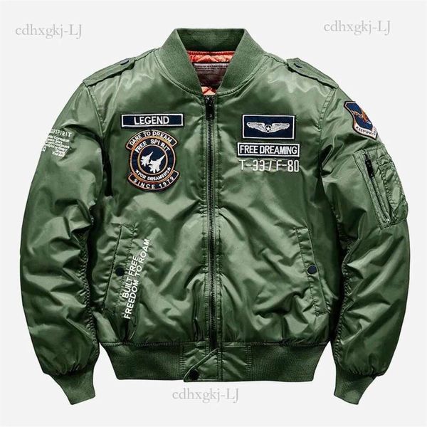 Herrenjacken Winter Hip Hop Dicke warme Jacke Militär Motorrad Ma 1 Pilot Baumwolle Parka Männlich Baseball Bomber M 5XL Beliebte Modelle für 2024