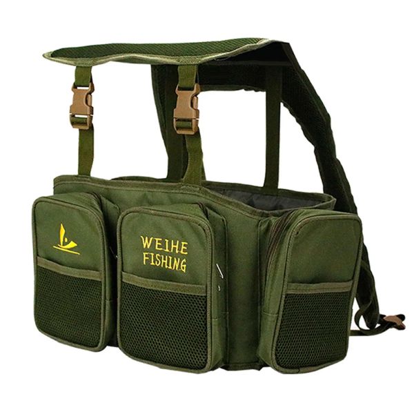 Sacos de armazenamento de equipamento de pesca multiuso caso resistente náilon grande capacidade ao ar livre para pesca caça caminhadas escalada caminhadas