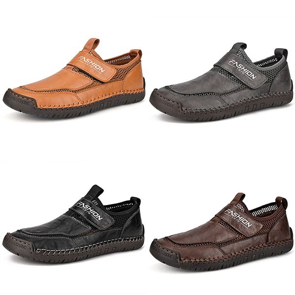 Tamanho mais preto branco malha casual escuro marrom cinza masculino sapatos de negócios respiráveis tênis athleisure 78