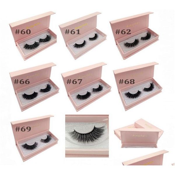 Cílios Postiços 3D Mink Cílios Cílios Individuais Com Caixa De Armazenamento Grosso Tapared Crisscross Winged Natural Long Make Up Eye Lash Drop Dh50S