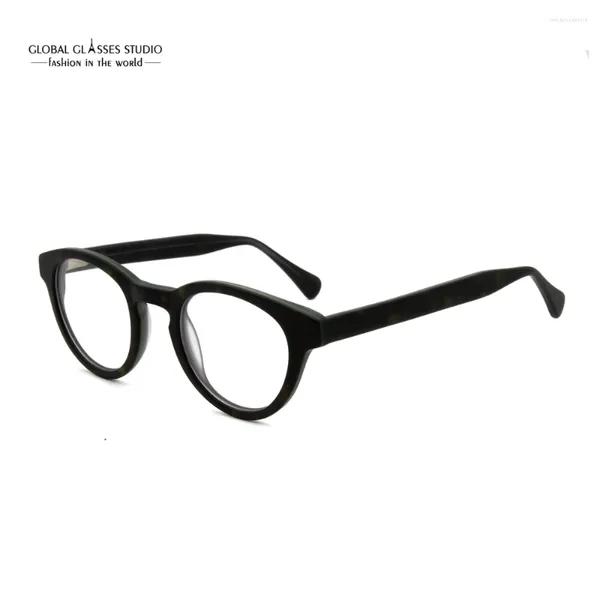 Montature per occhiali da sole 1918G Occhiali da vista Occhiali da vista Montatura di alta qualità Stile moda Confortevole acetato nero Lenti pulite Design classico