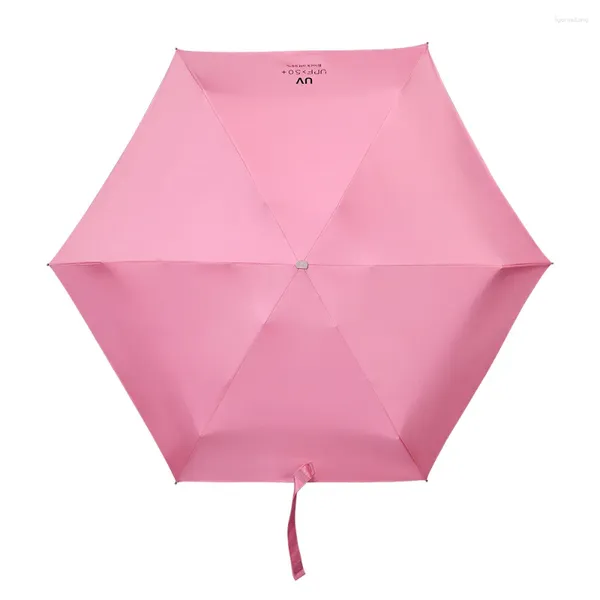 Guarda-chuvas compacto mini guarda-chuva de bolso 5 dobrável chuva à prova de vento anti UV portátil para mulheres homens crianças