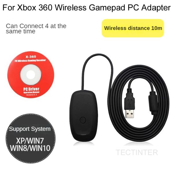 Gamepad per Xbox 360 Gamepad wireless Adattatore per PC Ricevitore USB Supporta il sistema Win7/8/10 per Console controller Microsoft Xbox360