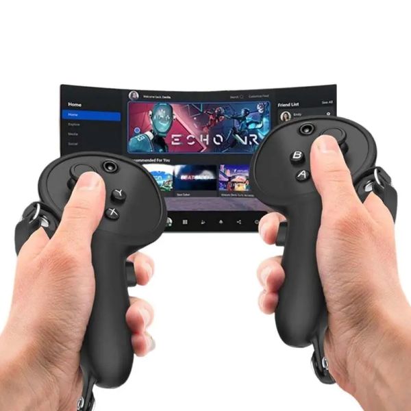 Gamepads Für Oculus Quests Pro Controller Silikon Abdeckung Tragbare Gamepads Antidrop Schutzhülle Joystick Strap VR Zubehör