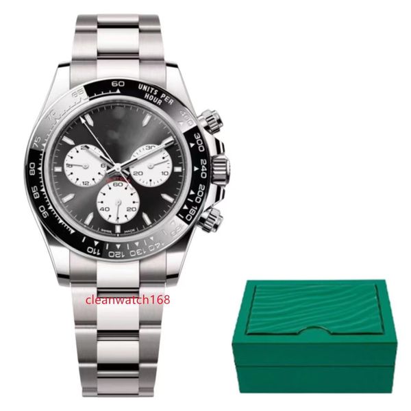 Mens Watch Designer Watches Man Ceramic Bezel 2813 Kutu Dayton Su Geçirmez Tasarımcı İzler Paslanmaz Çelik Kayış Orologio Di Lusso Montre