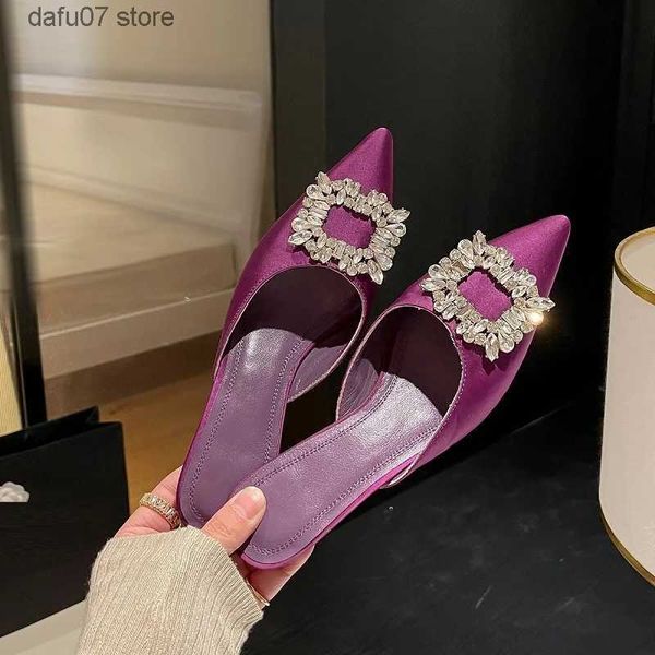 Kleid Schuhe Sommer Sandalen Frauen Pumps 6,5 cm Satin High Heel Für Party Sexy Heels Mules Sandles Mode Damen Frühling größe 42H24229