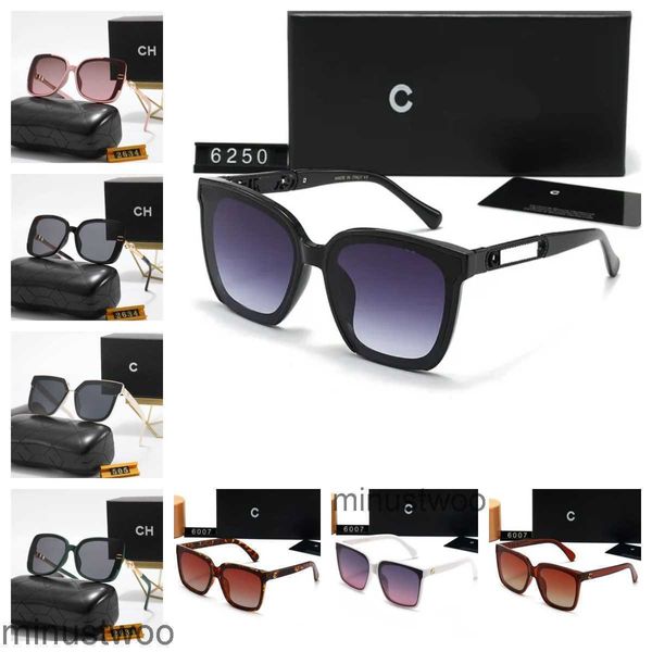 Damen -CH -Sonnenbrille Designer Männer Ovale Sonnenbrille Klassische Buchstabe Design Debütantstil Stilvolle Sonnenbrille Square Brille aus Rahmen UV4 VZAR