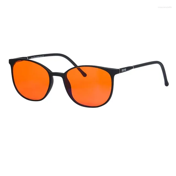 Sonnenbrillenrahmen SHINU Anti-Blaulicht-Computerbrille Frauen 99,9% Filter Ray Orange Linsen Korrigierende Brillen Good Sleep Lady 079