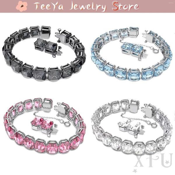 Link pulseiras 2024 original nwe millenia moda requintado gem pulseira xfu charme jóias de casamento feminino com logotipo