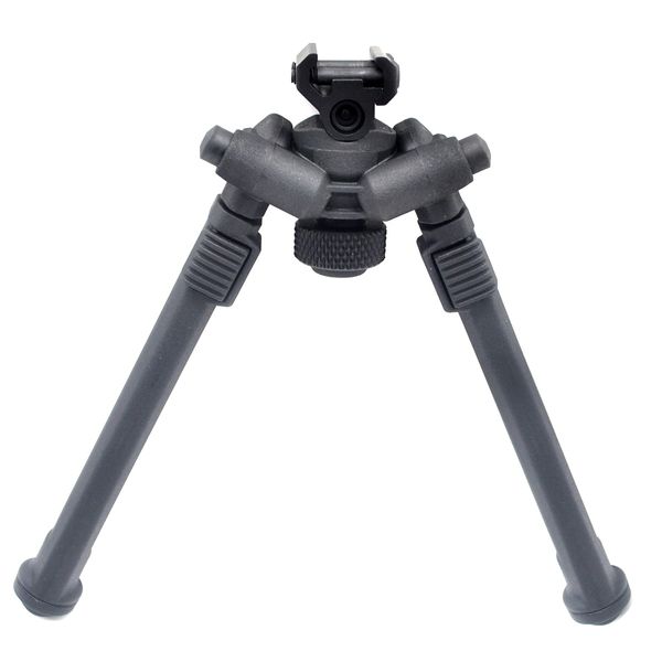 Bipiede regolabile per adattatore per binario Picatinny / M-lok da 20 mm 1913 Bipiede in polimero di alluminio colore nero