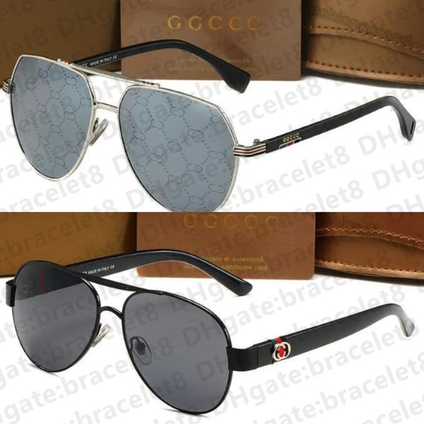 Mode Sonnenbrillen Luxus GGities Brillen Marke Männer Frauen Casual Sonnenbrille Top Qualität geformte Gläser rutschfeste Nasenstütze Doppelte Metallstrahl Brille