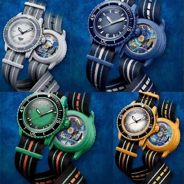 Orologi di design movimento al quarzo di alta qualità orologio da uomo oceano 42mm reloj moda blu bianco verde tutti i quadranti orologi di lusso con funzionalità complete di alta qualità sd049
