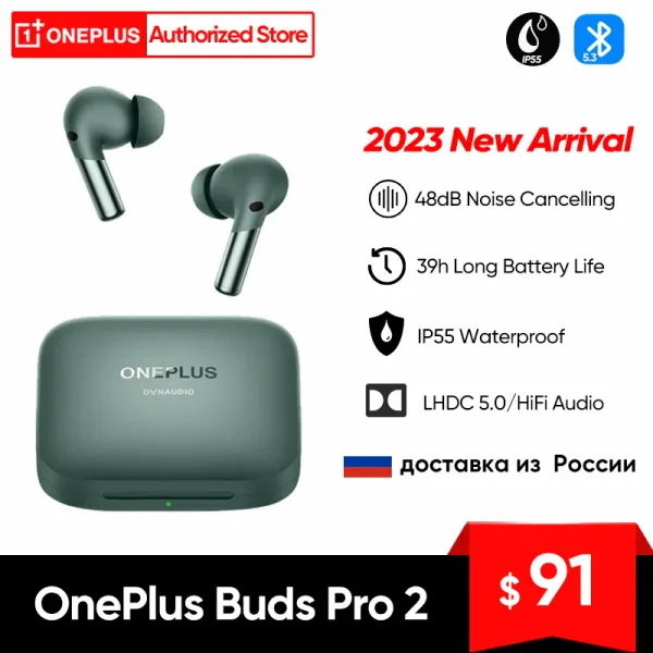 Наушники OnePlus Buds Pro 2 2R TWS Беспроводные Bluetooth-наушники 48 дБ Наушники с активным шумоподавлением 39 часов автономной работы для Oneplus 11