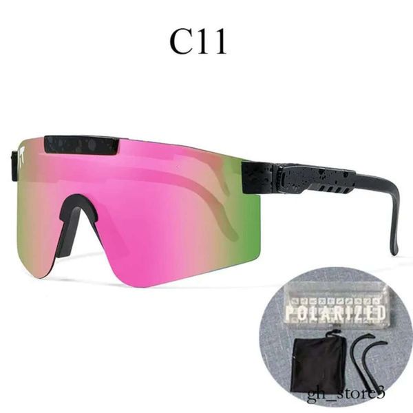 Pits Vipers Sonnenbrille Sport Google TR90 Polarisierte Sonnenbrille für Männer/Frauen Outdoor Winddichte Brille 100 % UV-verspiegelte Linse 157