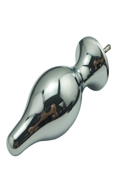 Anello di trazione di grandi dimensioni da 45116mm Crystal Metal Plug anale Butt Booty Argento Acciaio inossidabile Giocattoli del sesso Prodotto Y181101068880855
