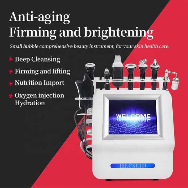 Bolla magica portatile 8 in 1 Hydra Dermoabrasione H2O2 Detersione termica della pelle RF Lifting viso Aqua Peeling Idratante Anti-invecchiamento Salon