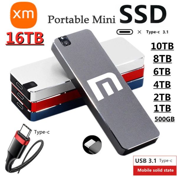 Scatole SSD esterne 1TB SSD portatili USB Tipo C USB 3.1 500GB 2TB 4TB 8TB Dischi rigidi mobili a stato solido per Xiaomi per PC portatili