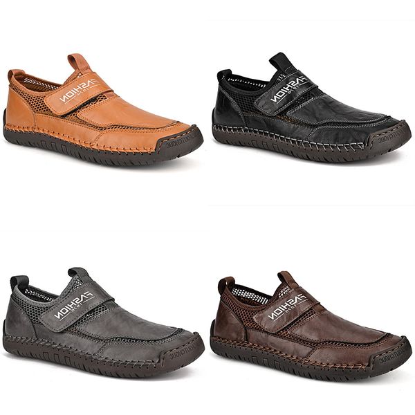 2024 venda quente sapatos casuais preto branco marrom escuro cinza sapatos de negócios masculinos tênis esportivos respiráveis gai