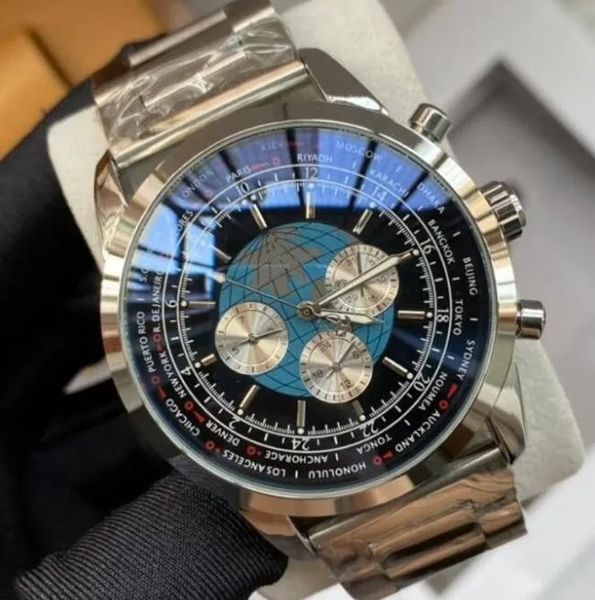 U1 TOP AAA Bretiling Yeni Erkekler Transocean B06 B01 B03 Navitimer Kronograf Pil Hareketi Kuvars Gümüş Kadran 50. Yıldönümü Stainsteel Steel Wristwatche