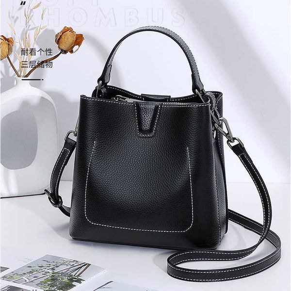 Senhora sacos de noite bolsa feminina de couro moda grande capacidade ombro terra requintado versátil crossbody balde água