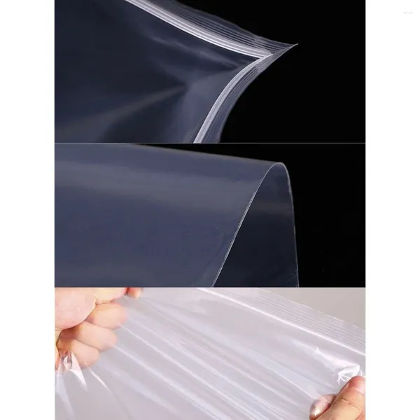 Sacos de armazenamento 100 pequenos sacos plásticos transparentes Baggy Grip Self Sealable Auto-vedação 4x6mm 5x7mm 7x11mm