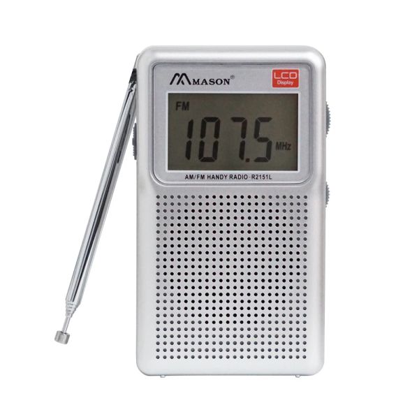 Tragbares AM-FM-Radio, Multiband-Radio, batteriebetrieben, großer Lautsprecher, LCD-Display