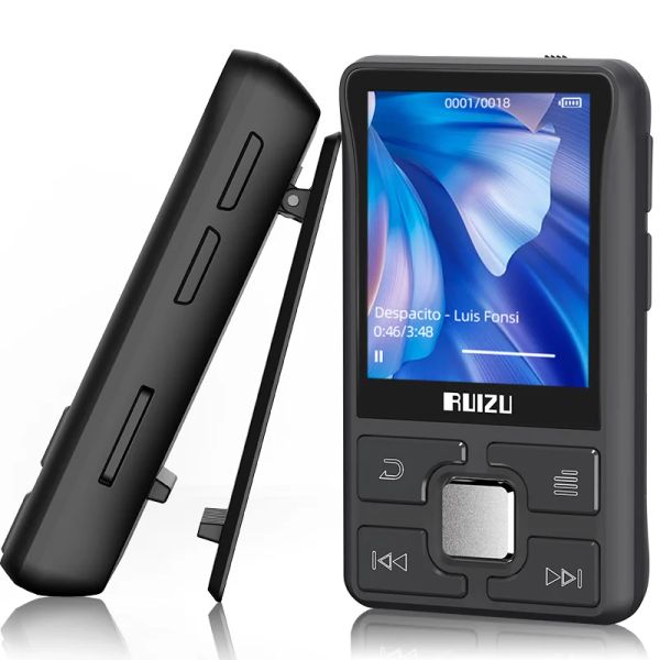 Плеер RUIZU X55 Sport Bluetooth MP3 Музыкальный плеер Клип Портативный мини-плеер Walkman с поддержкой экрана FM, диктофон, электронная книга, часы, Шагомер