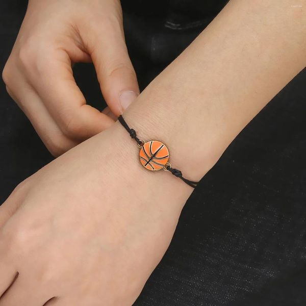 Charm Armbänder Punk Einfache Sport Basketball Armband Für Frauen Männer Glück String Paare Armband Schmuck Geschenk