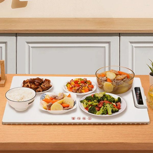 Bandeja de aquecimento elétrica de esteiras de mesa com temperatura ajustável aquecimento de silicone rápido para restaurantes de buffets domésticos