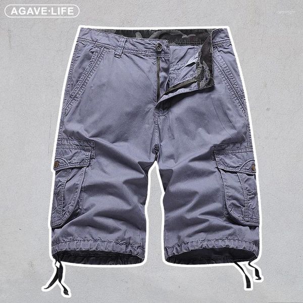 Pantaloncini da uomo Pantaloni cargo estivi Pantaloni sportivi dritti lavati multitasche sportivi larghi militari di alta qualità