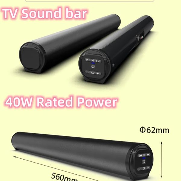 Динамики 40W High Power Echo Wall TV Strip Bluetooth -динамик с беспроводным колонном Home Theatre 3D стерео -стереообъемная стена монтированная Bluetooth