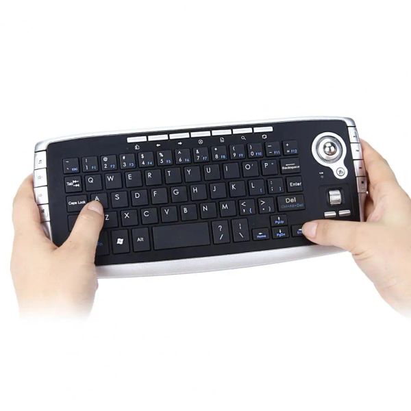 Клавиатуры Легкие полезные 2,4G Беспроводная клавиатура с оптической мышью для мыши с трекболом
