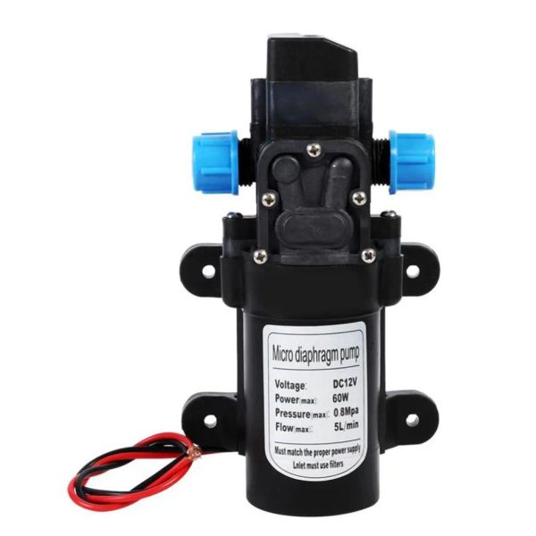 Pompa dell'acqua di lavaggio Dc 12v 60w Micro pompa elettrica a membrana dell'acqua Interruttore automatico 5l/min Pompa dell'acqua a spruzzo per lavaggio auto ad alta pressione