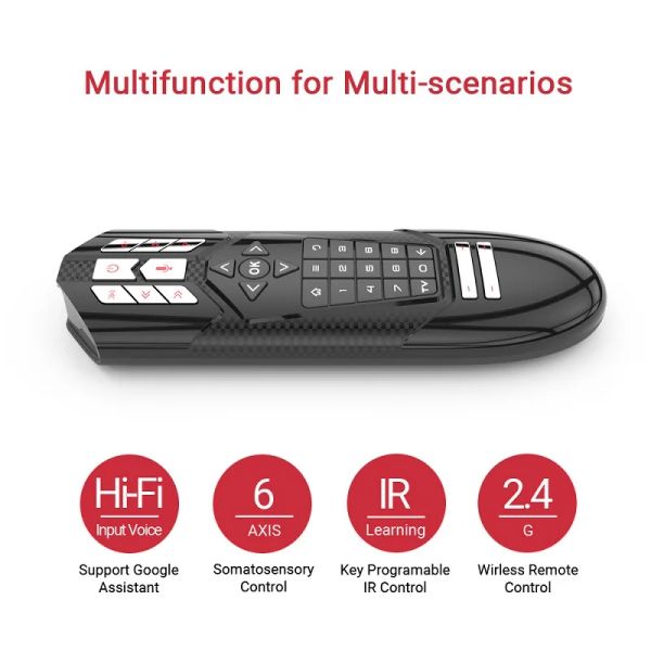 Mouse F1 2.4G Telecomando mouse a infrarossi con voce a basso consumo energetico Mouse wireless con apprendimento IR per TV Box Android