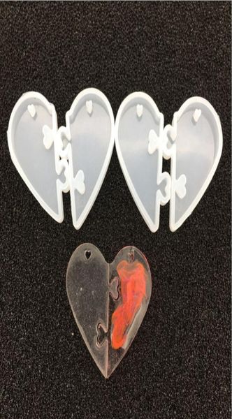 1pc amor fechaduras para amantes pingente molde de silicone líquido diy resina jóias molde para resina epóxi resina uv mold4080630