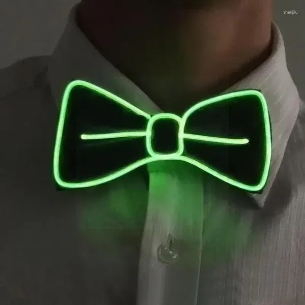 Laço de laço gravata LED disponível piscando el bowtie iluminação para suprimentos para festas de presente de casamento masculino