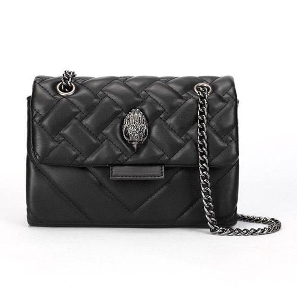 borsa firmata a forma di cuore borsa in vera pelle moda di alta qualità pochette di lusso Borsa a catena di qualità specchio aquila Borsa arcobaleno pochette con logo in metallo in pelle nera