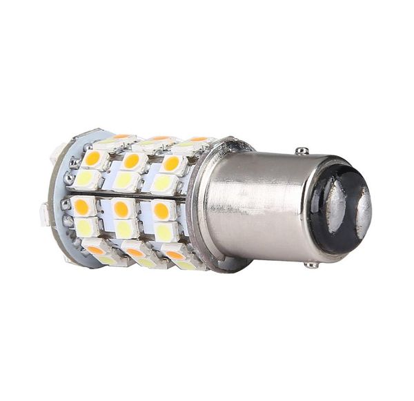 4pcs 12V 1157 Bay15d 3157 7443 3528 60 SMD Çift Renk Sarı White Switchback Araba Turn Sinyal Fren LED LIVE LAMP9248358