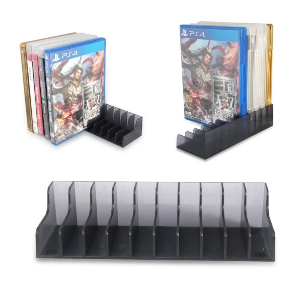 Racks 2pcs para PS5 PS4/Slim/Pro10 Discos de Armazenamento de Armazenamento Suporte de Jogos de Armazenamento para Sony PlayStation 4 Play Station PS 4 Acessórios