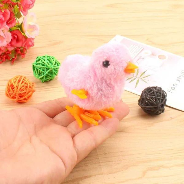 Gefüllte Plüschtiere 1pcs süße Windmarke Chick Plüsch Tiere Spielzeug Kinder Jungen Mädchen ausgestopfte Tiere Küken Uhr Arbeit Wanderspiele Kinder Spaß Geschenke