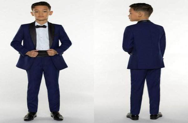 Ragazzi Smoking Ragazzi Cena Ragazzi Abiti formali Smoking per bambini Smoking Occasioni formali Abiti blu e neri per piccoli uomini JacketPants5147934