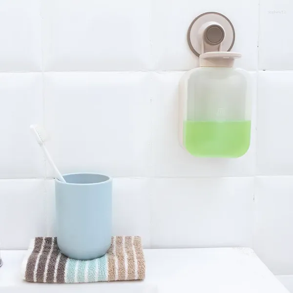 Flüssiger Seifenspender Saugnapfbecher innovatives platzsparendes Design Chaos-freier Lösung Hand Badezimmerversorgungen Handy Wall-montierte Flaschenpresse