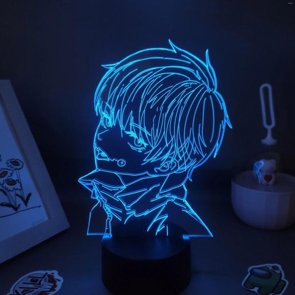 Nachtlichter Anime Jujutsu Kaisen Figur Inumaki Toge 3D LED Lavalampen RGB Schlafzimmer Tischdekoration Geburtstag Manga Geschenke für Freunde