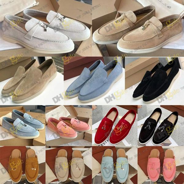 LP Open Walk Scarpe da ginnastica in pelle scamosciata Scarpe da donna in pelle Scarpe da uomo alte slip on Casual Walking Flats stivaletti classici Scarpe da calzatura di lusso firmate da fabbrica con scatola